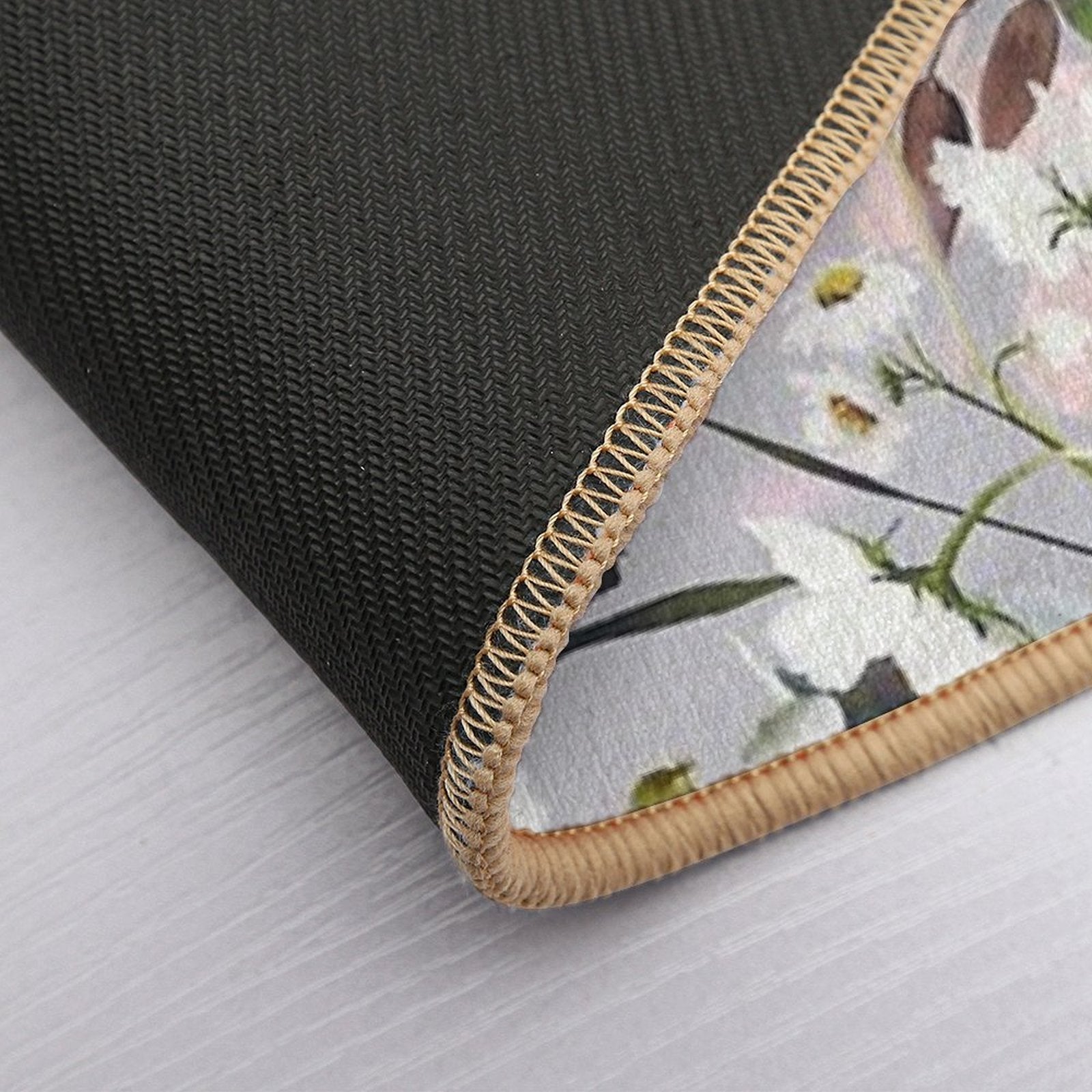 Wild Colorful Garden Bloom  Anti-Trip Bath Mat