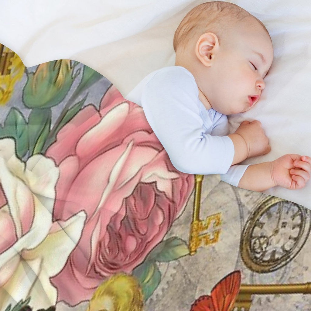 Alice In Wonderland Collage Wrinkle-free Throw Blanket