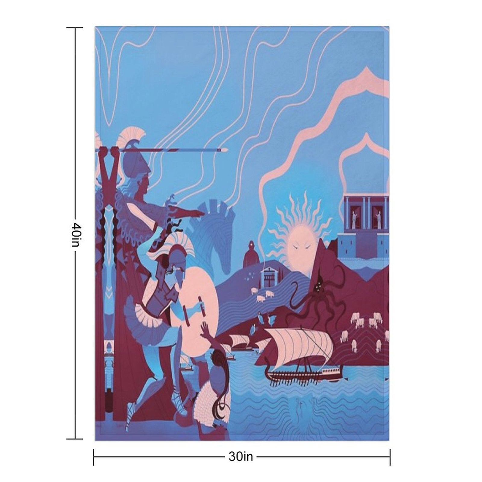 Homeric Landscape - Winter Comfort Throw Blanket