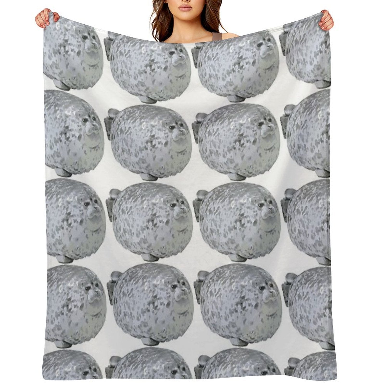 Cute Little Chonky Seal Multi-functional Throw Blanket