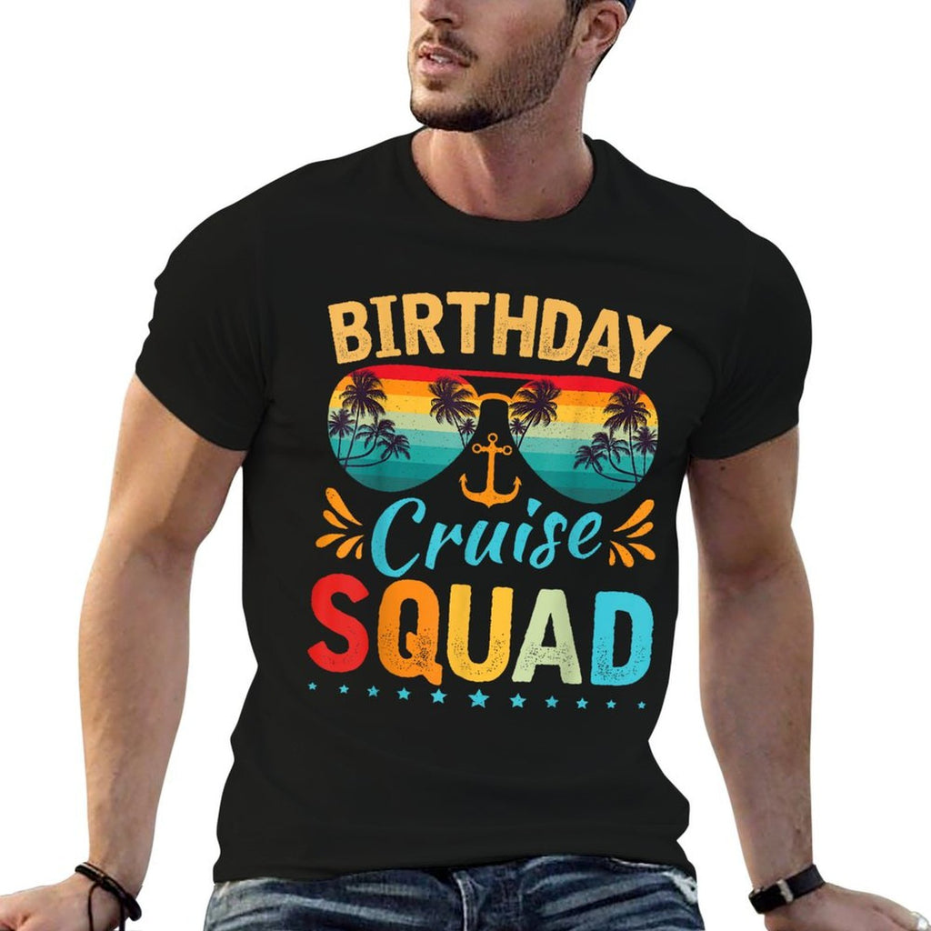 Birthday Cruise Squad Family Birthday Party Vacation  Cotton T-Shirt