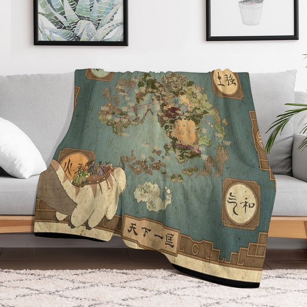 Avatar The Last Air Bender Map Lightweight Throw Blanket