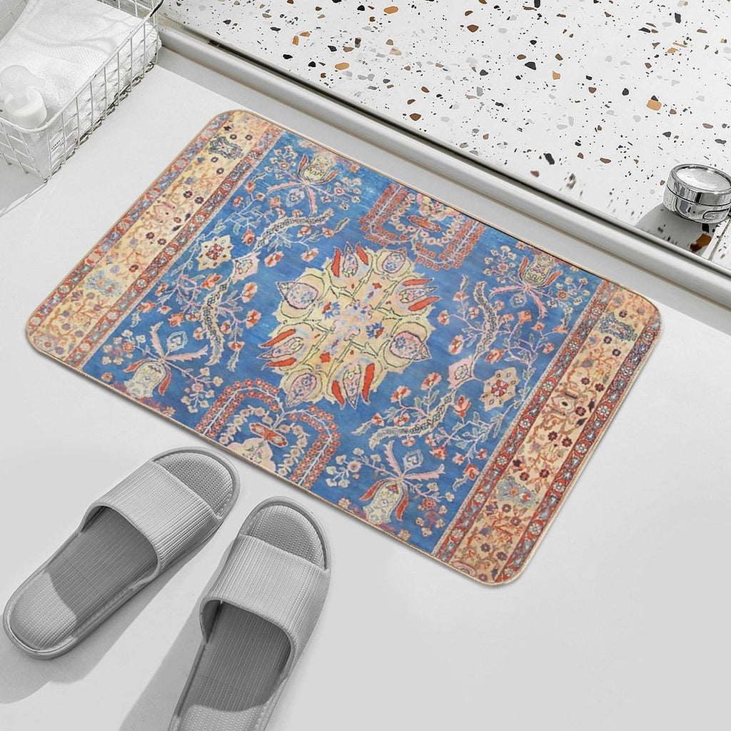 Persian Sultanabad Antique Rug Print  Repositionable Bath Mat