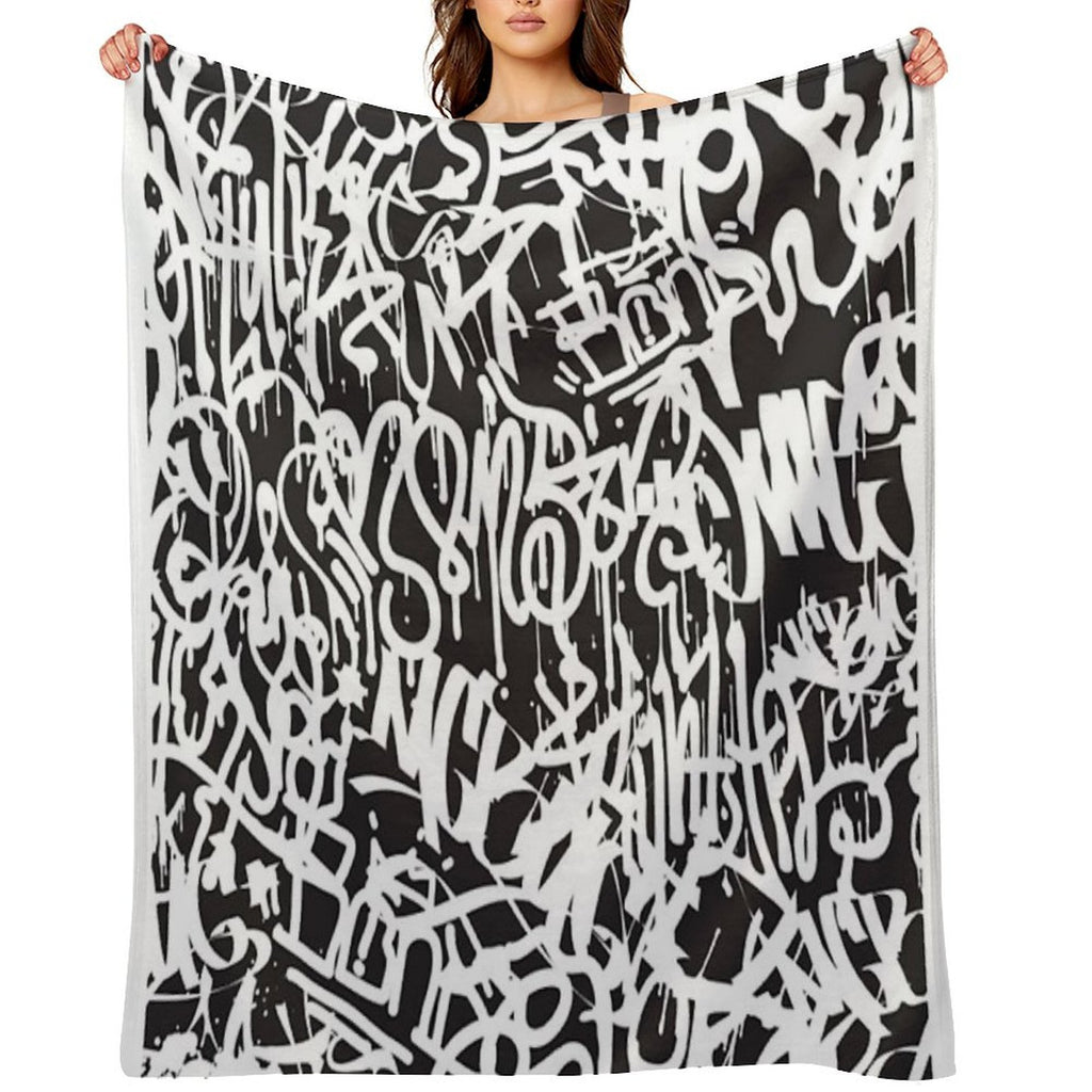 All There in Black And White Premium Throw Blanket