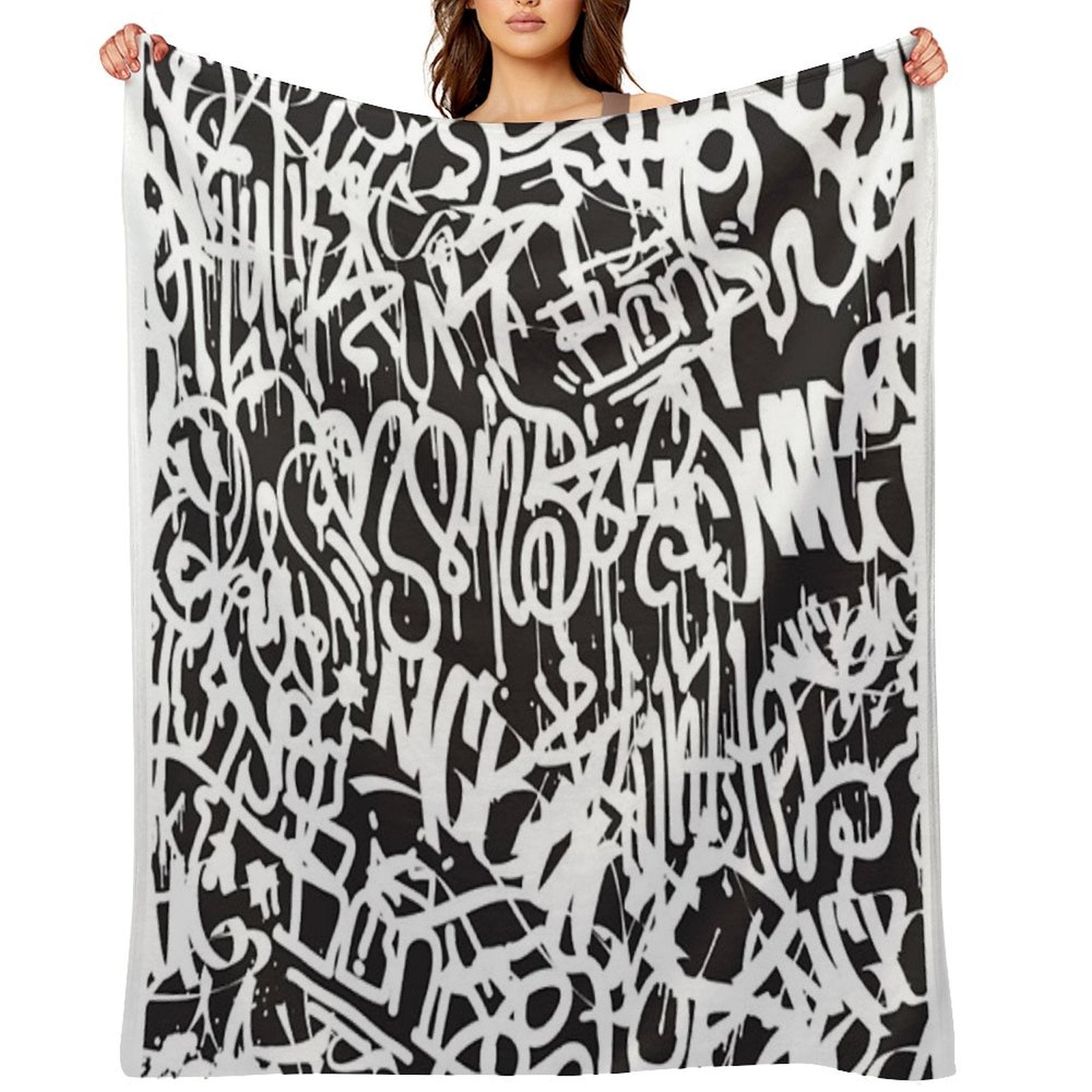 All There in Black And White Premium Throw Blanket
