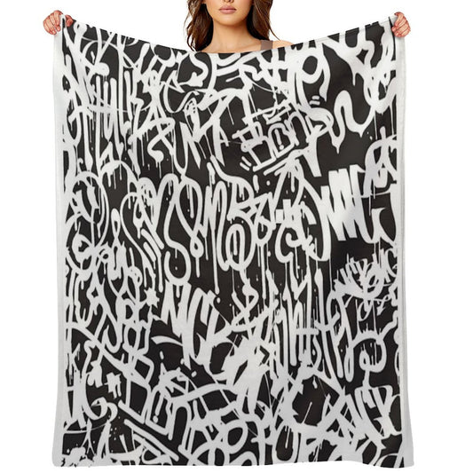 All There in Black And White Premium Throw Blanket