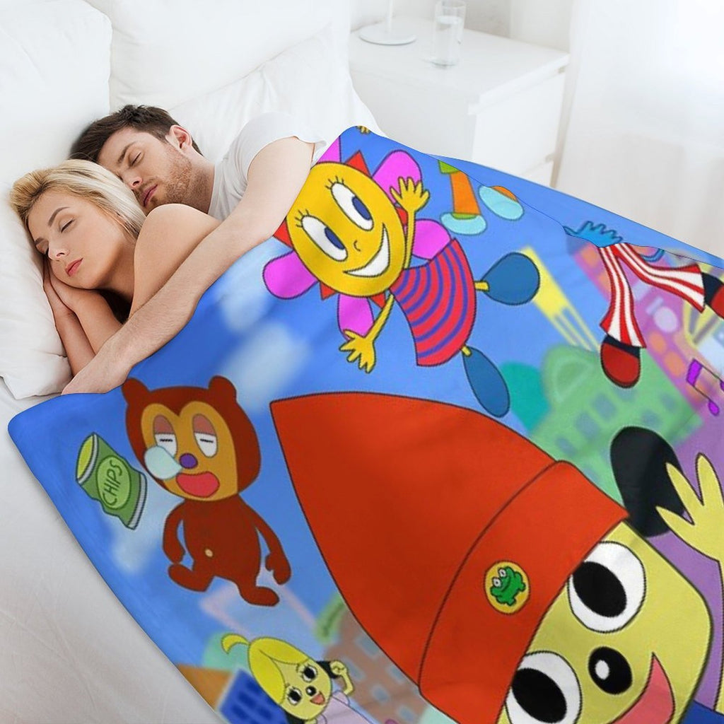 Parappa The Rapper Anime Poster Versatility Throw Blanket