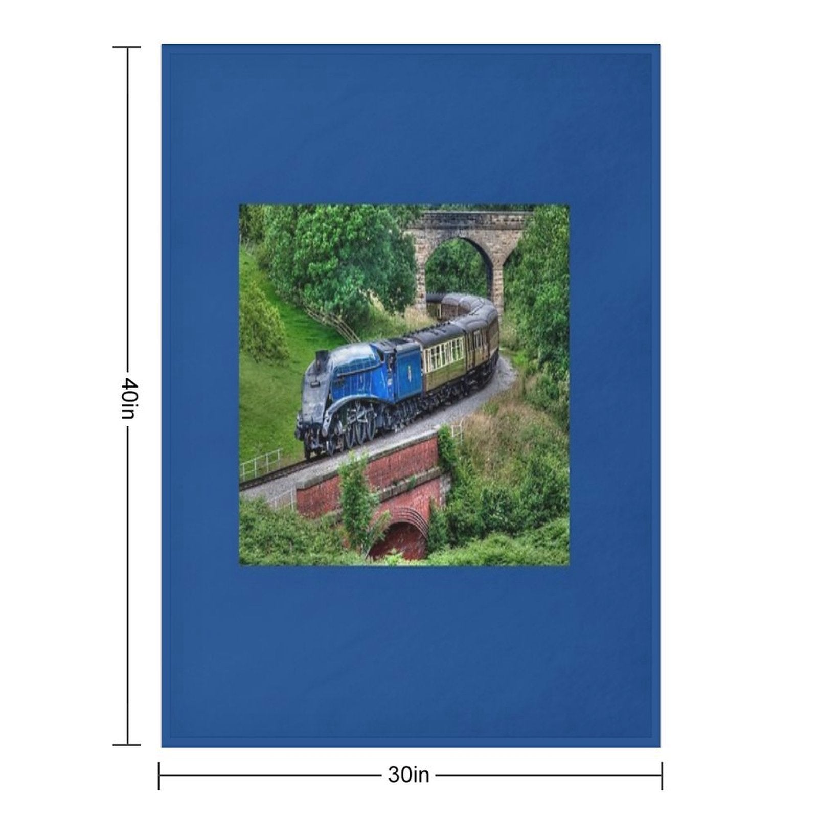 60007 Sir Nigel Gresley Locomotive Plush Throw Blanket