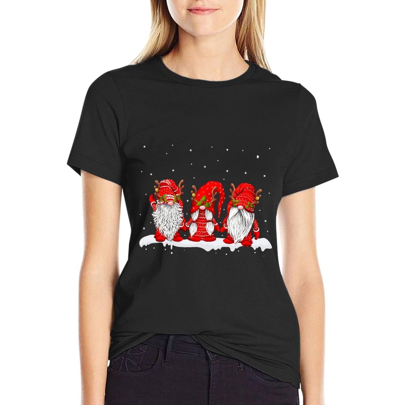 Three Nordic Gnomes Winter Christmas Swedish Elves Comfortable T-Shirt