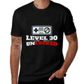 Level 30 Unlocked Gamer 30th Birthday for Men  High-quality Stitching T-Shirt