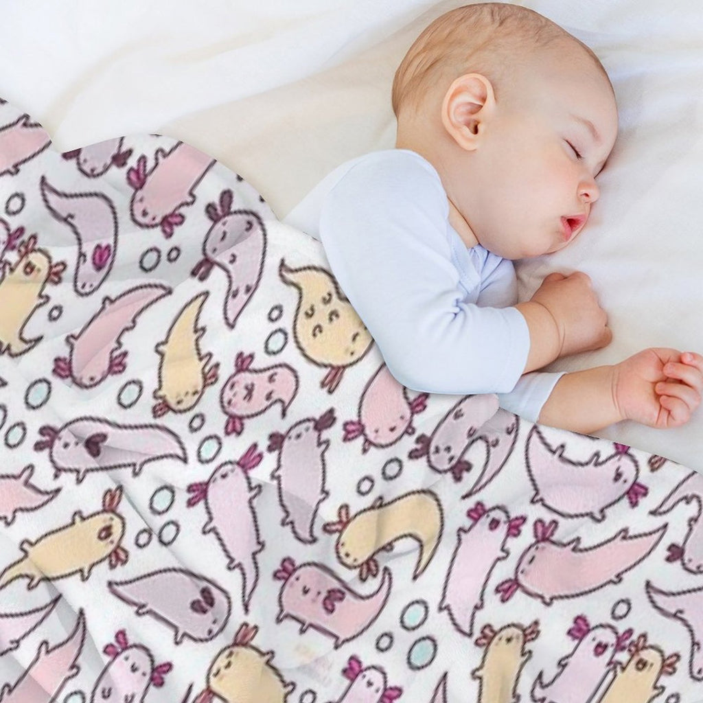 Adorable Axolotls Durable Throw Blanket