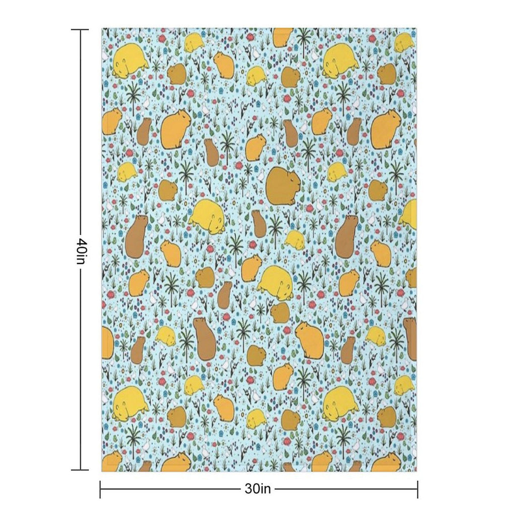 Capybaras All-season Throw Blanket