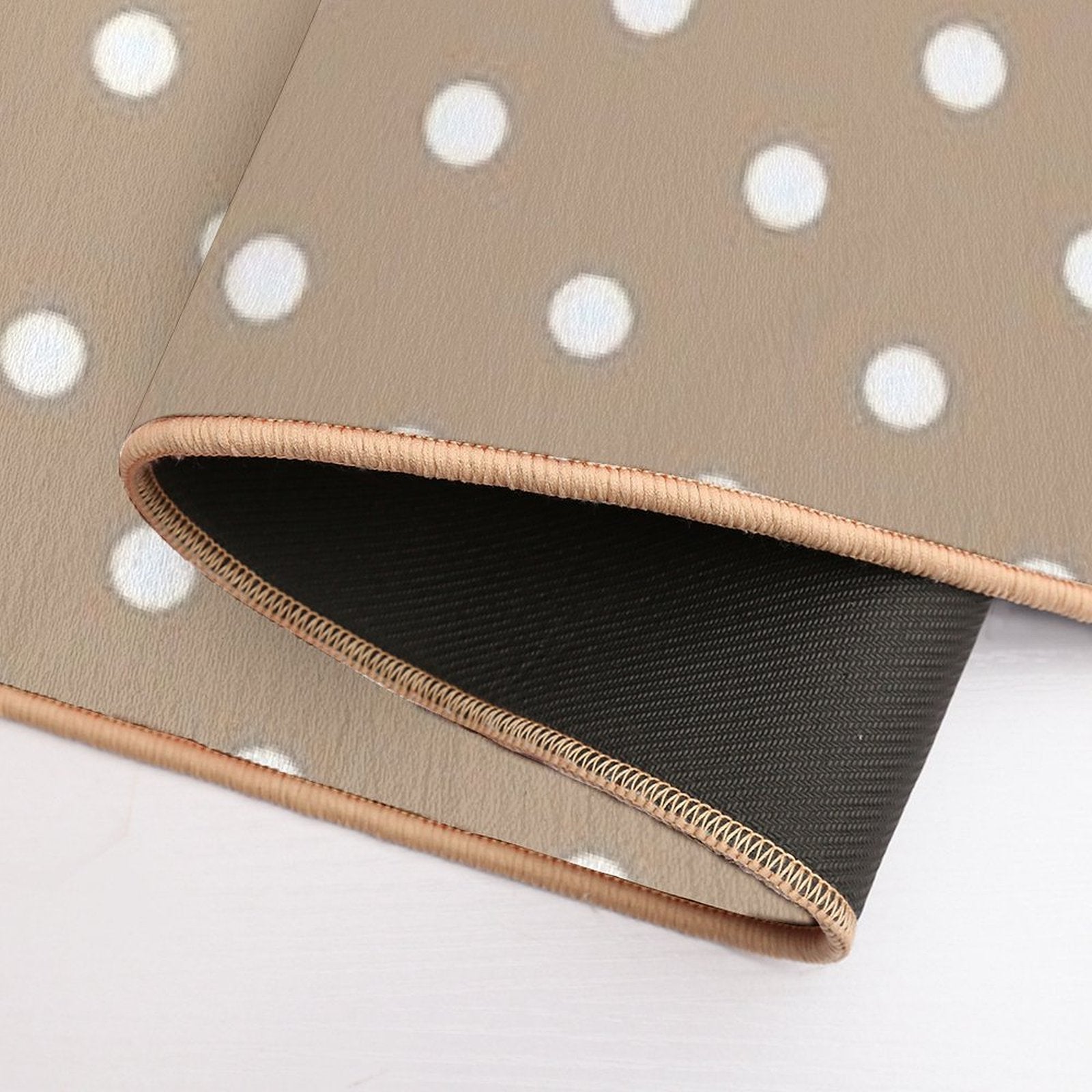 Polka Dot,dots,circles,nude,beige Background  Toxin-Free Bath Mat