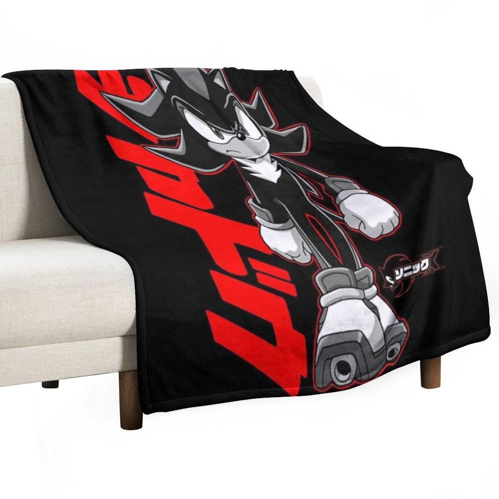 Sonic X - Shadow's Path - Vintage Shirt Remake Lightweight Throw Blanket