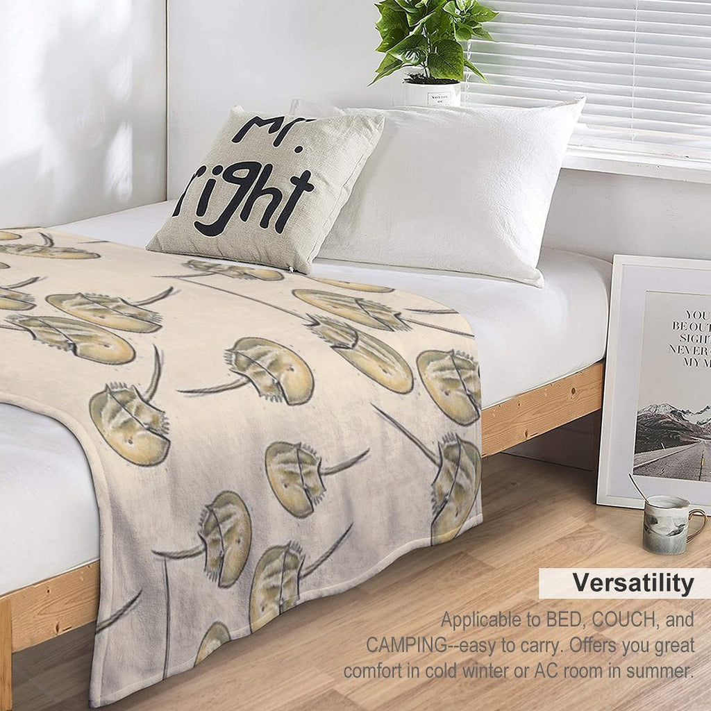 Horseshoe Crabs Multi-functional Throw Blanket
