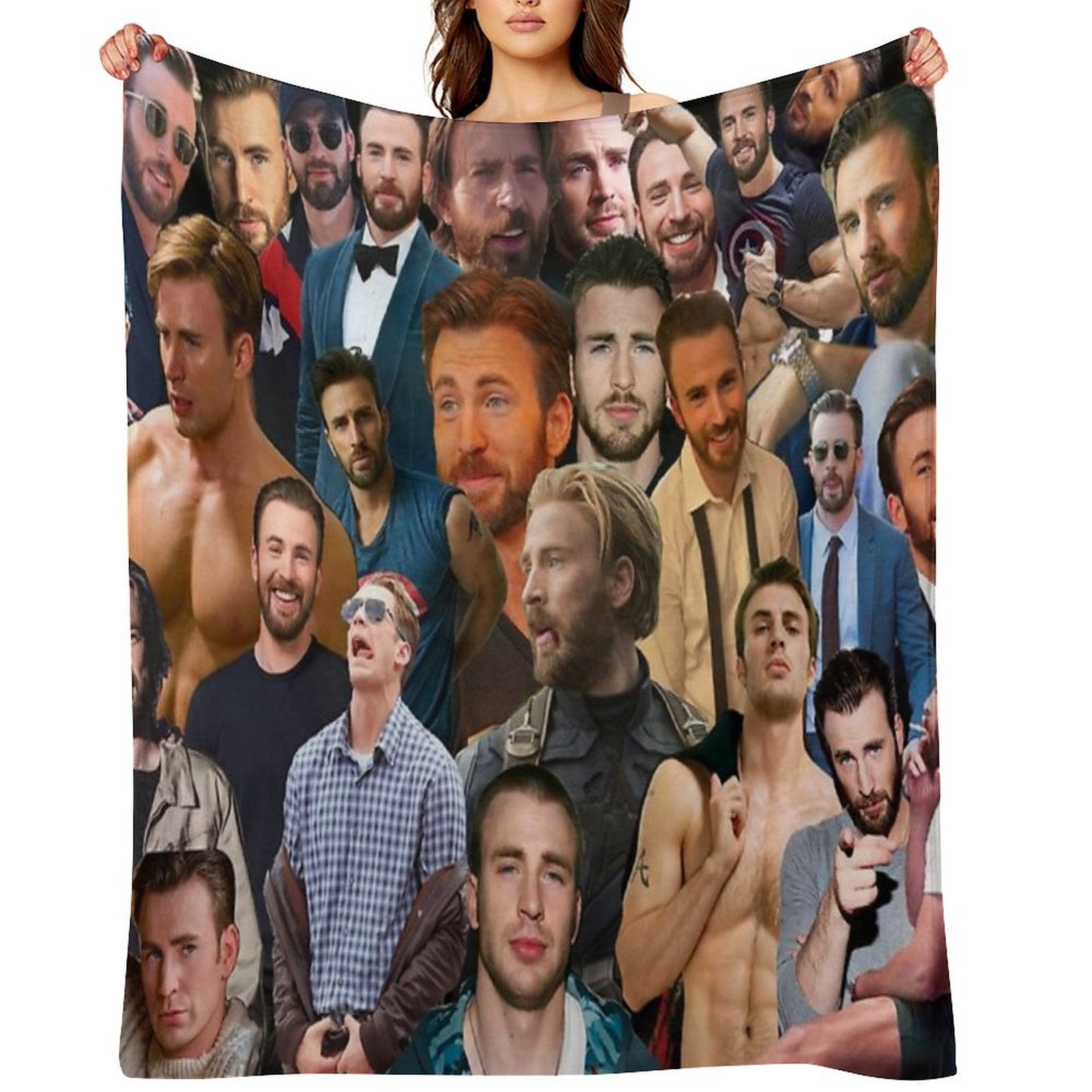 Chris Evans Collage Versatility Throw Blanket