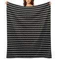 Cute Small Star White On Black Background Anti-pilling Throw Blanket