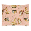 The Birth of Venus - Sandro Botticelli - Pink Pattern Tapestry