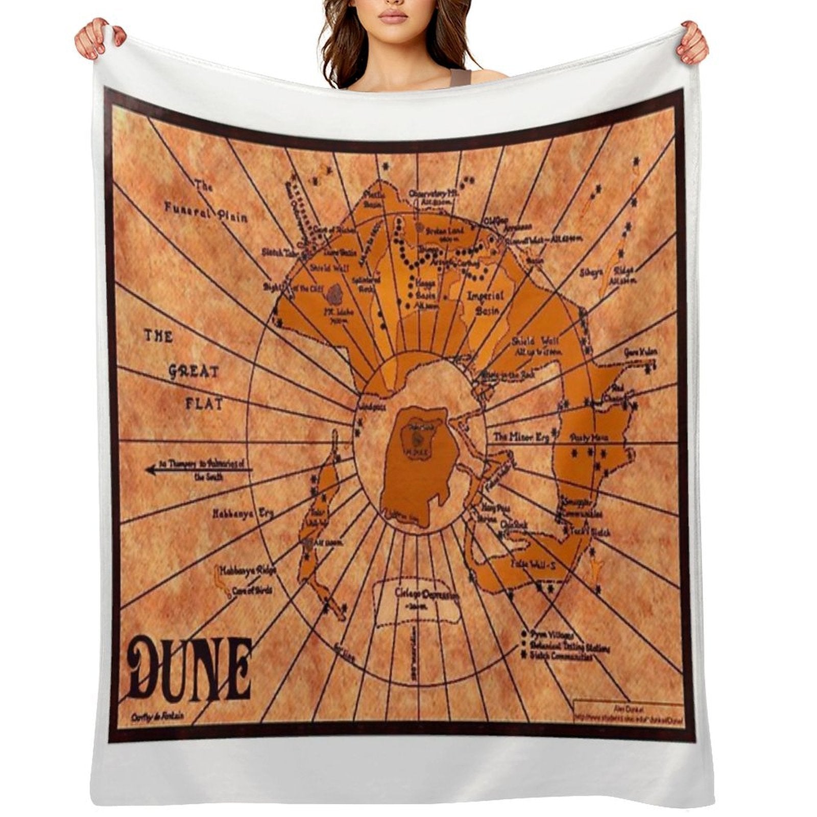 DUNE Map Premium Throw Blanket