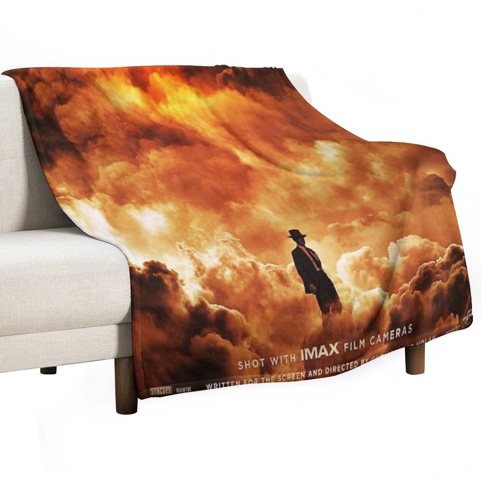 Vintage Oppenheiimer Movies Film  002 Eco-conscious Throw Blanket