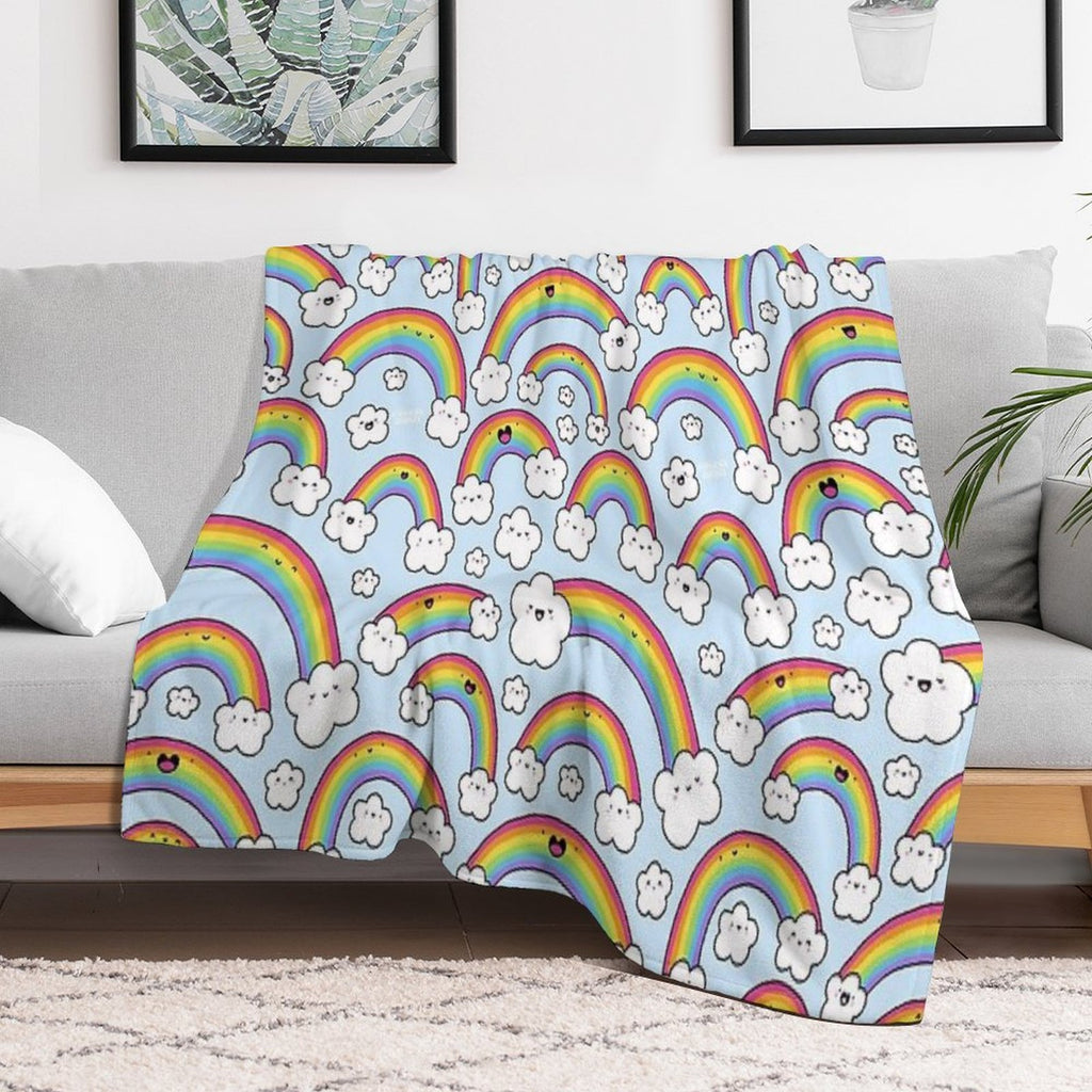Rainbows Everywhere! Eco-conscious Throw Blanket