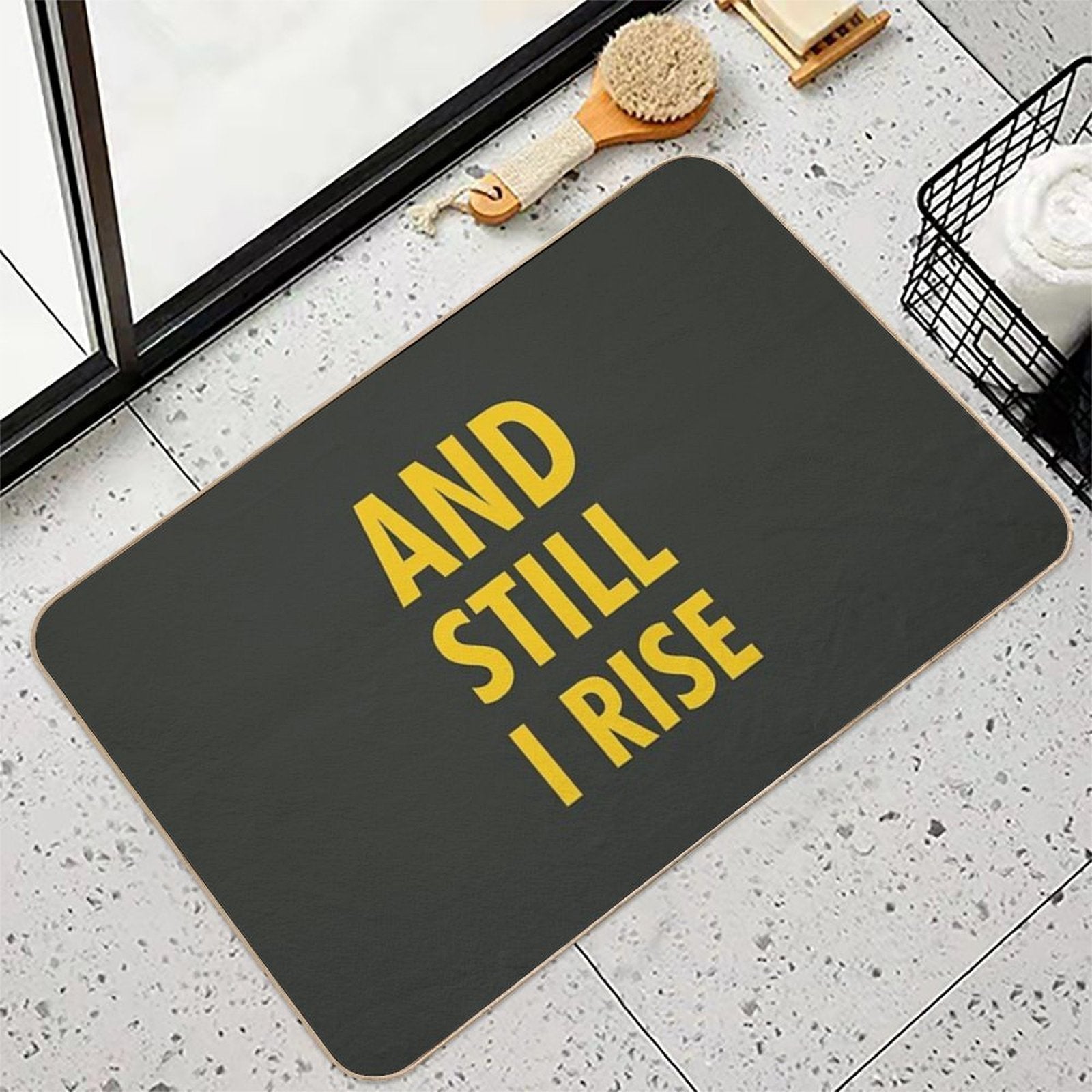 And Still I Rise  Easy Maintenance Bath Mat