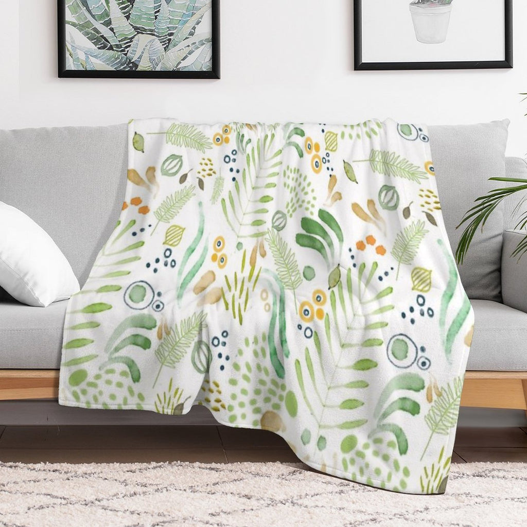 Lovely Green Quick-dry Throw Blanket