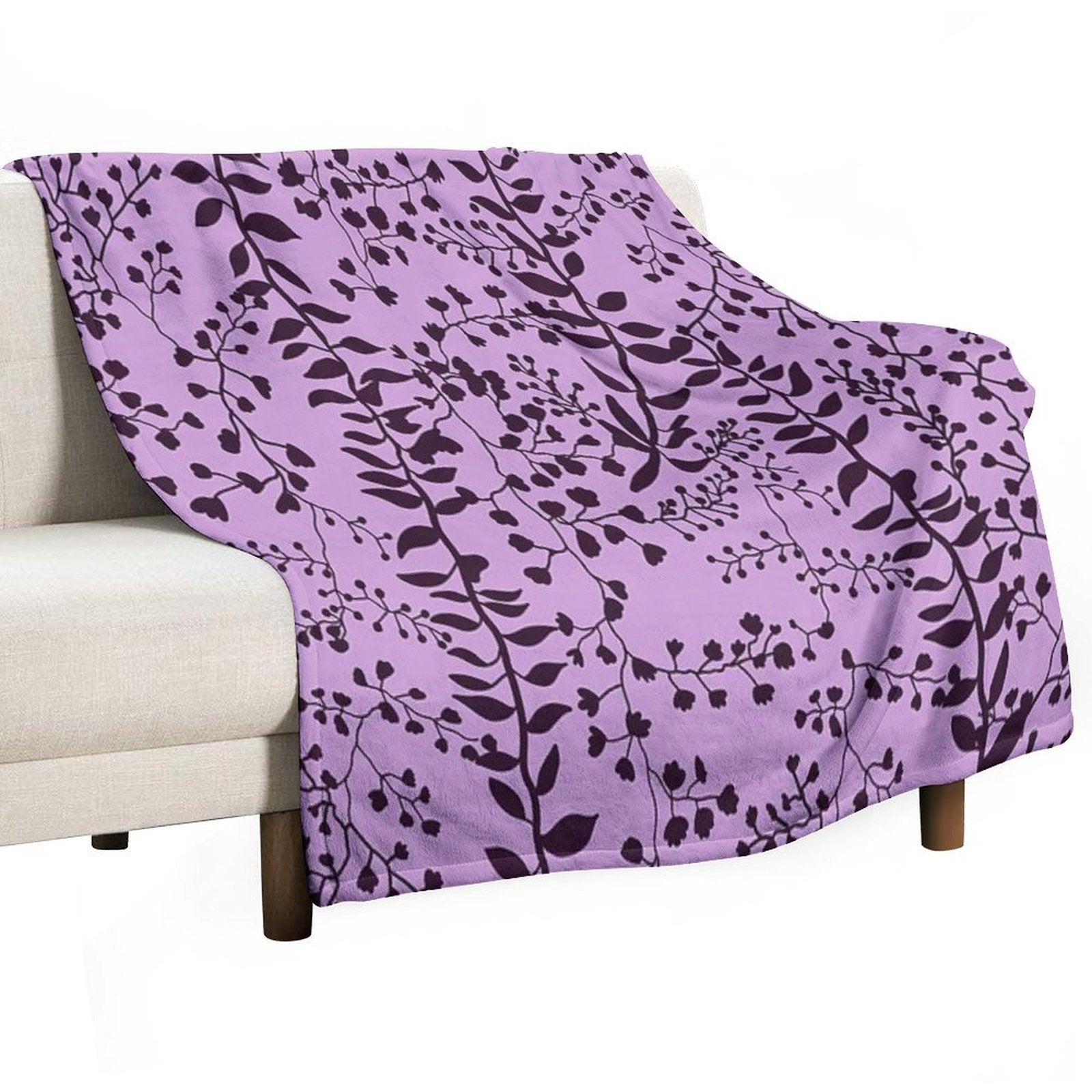 Bella Swan Lavender Freesia Sustainable Throw Blanket