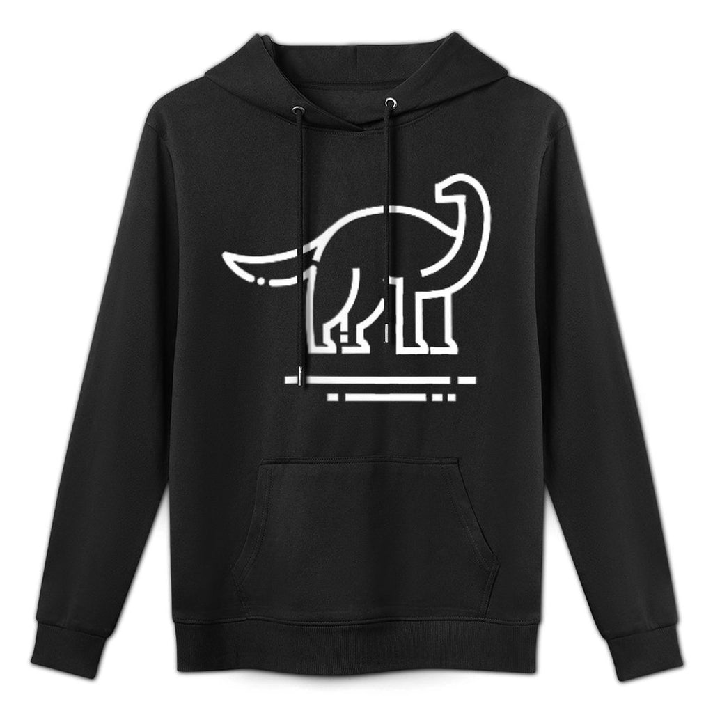 Brontosaurus For Men Women  Kids  Dinosaur Badge Adjustable Hood Hoodie