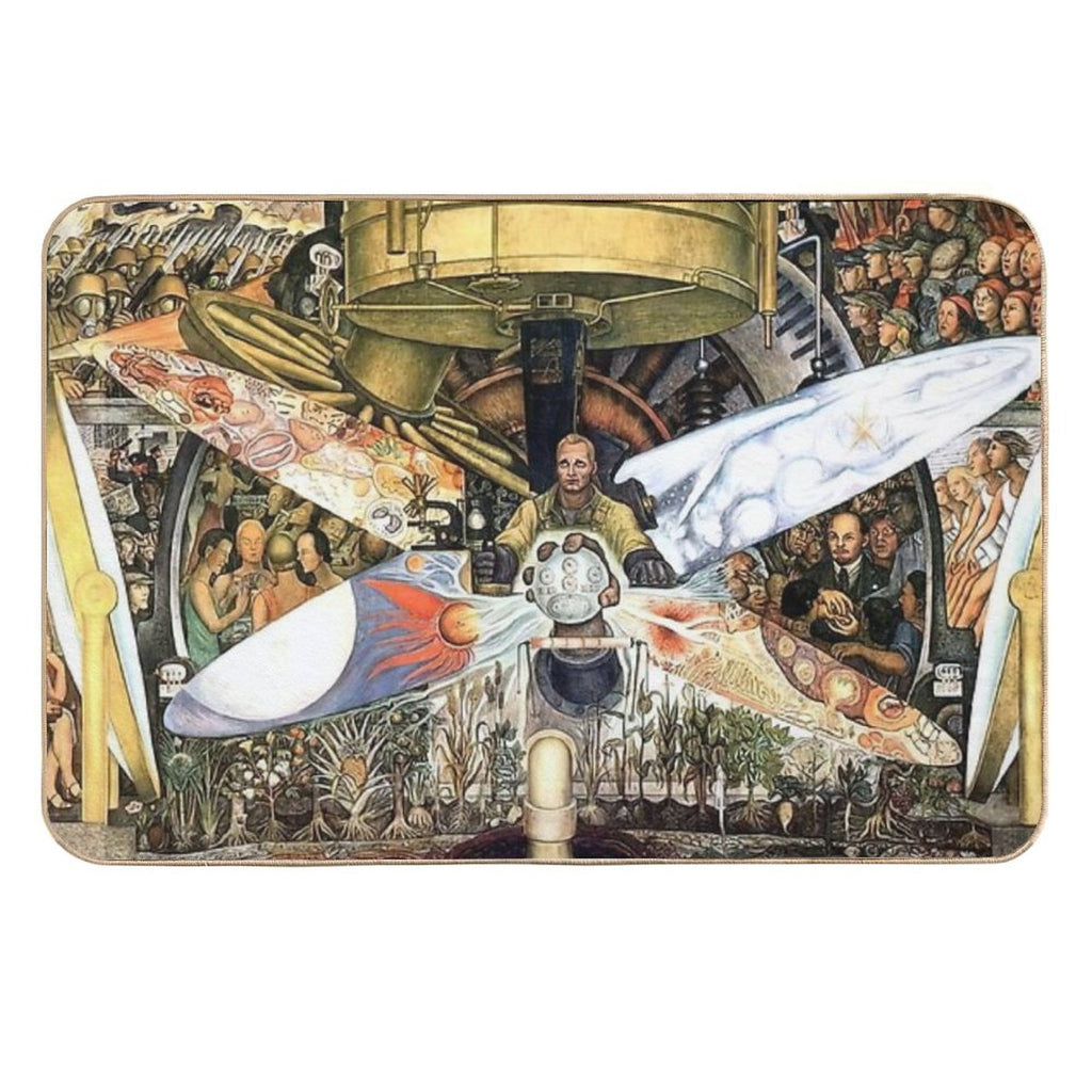 Diego Rivera Famous Paintings  Repositionable Bath Mat