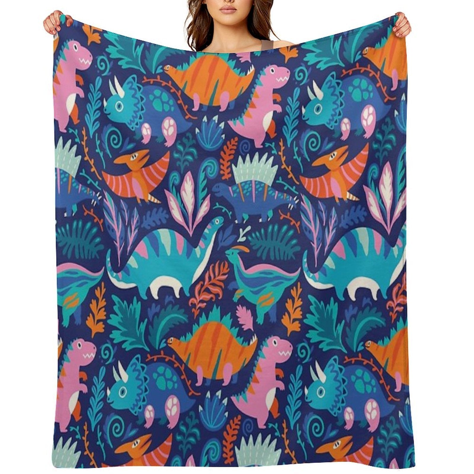 Dino Team 1 Eco-conscious Throw Blanket