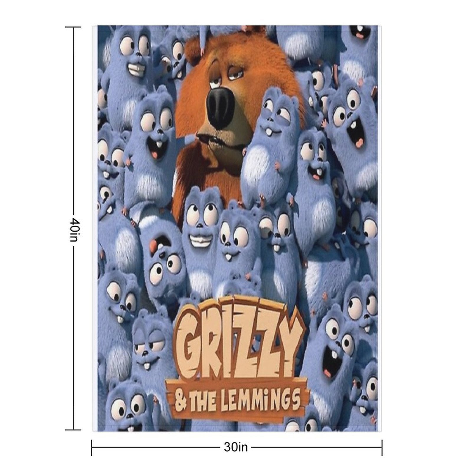 Grizzy And The Lemmings Shrink-resistant Throw Blanket