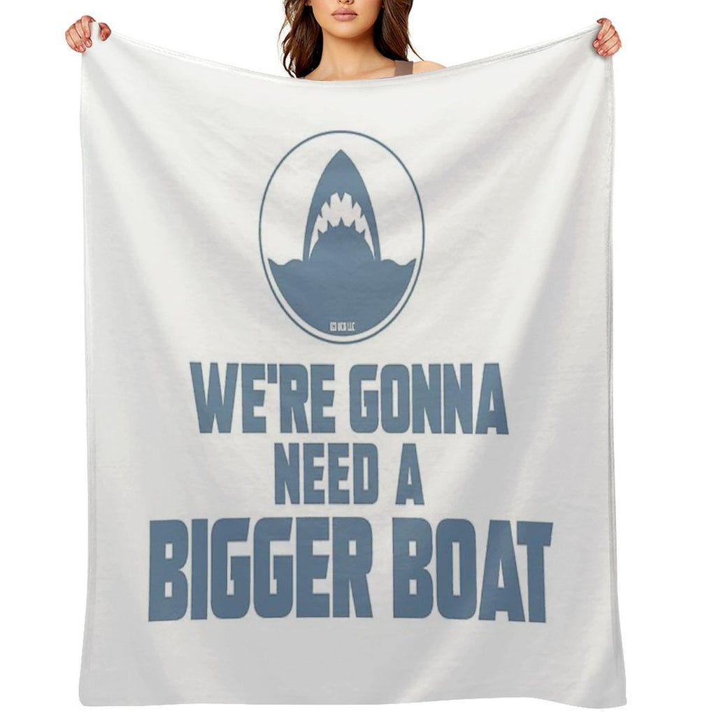 JAWS Movie We`re Gonna Need A Bigger Boat Machine-washable Throw Blanket