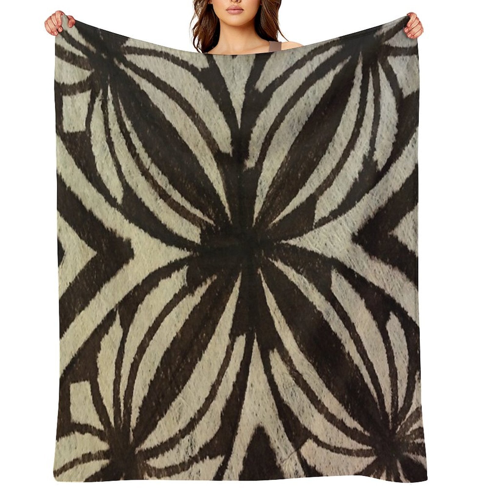 Tongan Tapa Design Quick-dry Throw Blanket