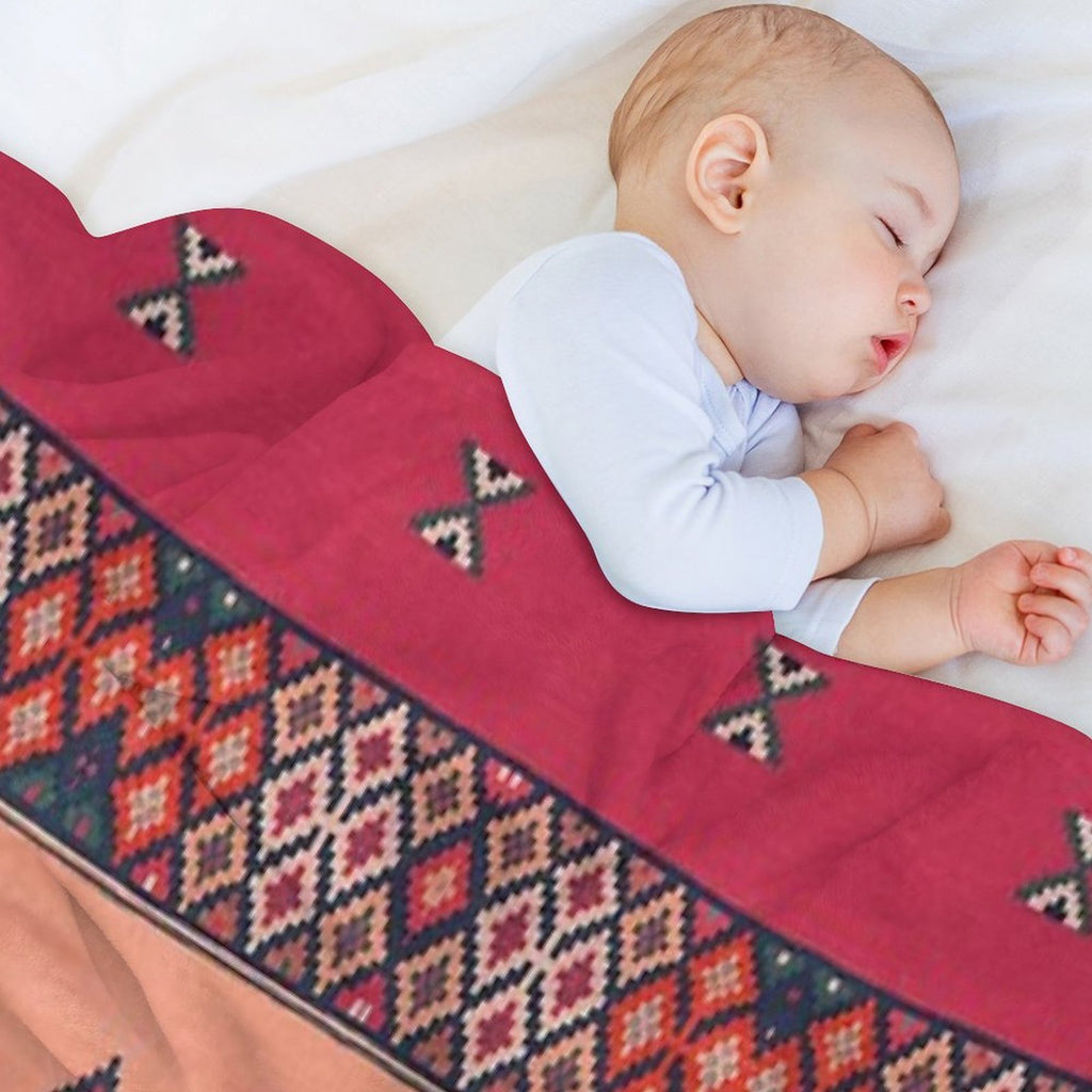Traditional Moroccan Berber Design Lightweight Throw Blanket