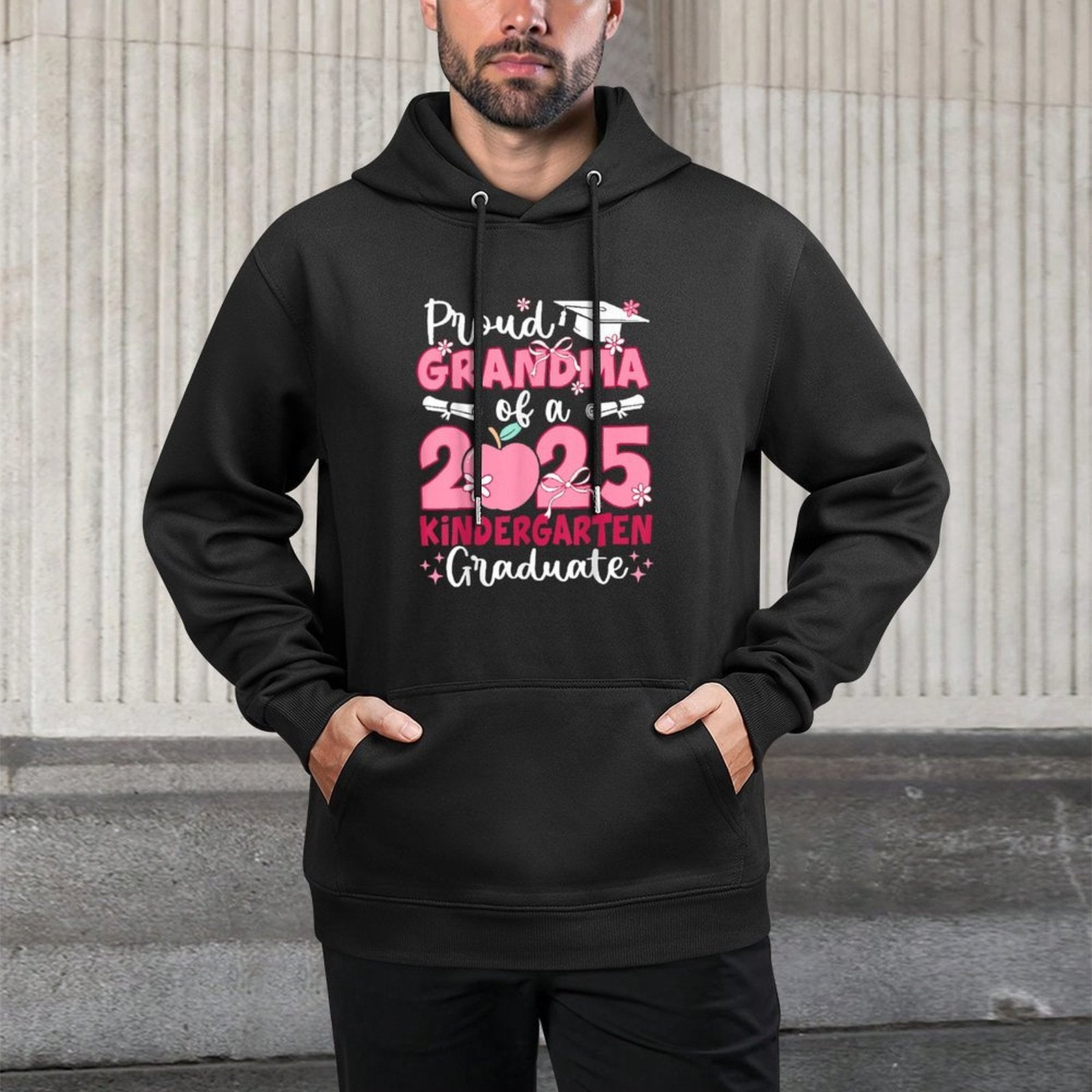 Proud Grandma Class of 2025 Kindergarten Graduate Graduation Customizable Surface Hoodie
