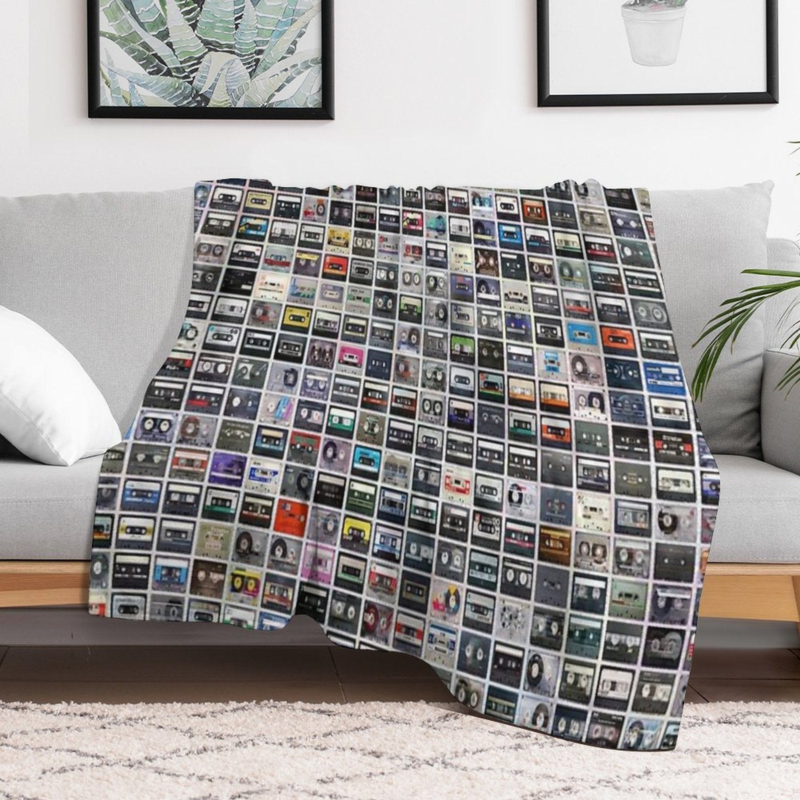 Cassettes All-season Throw Blanket