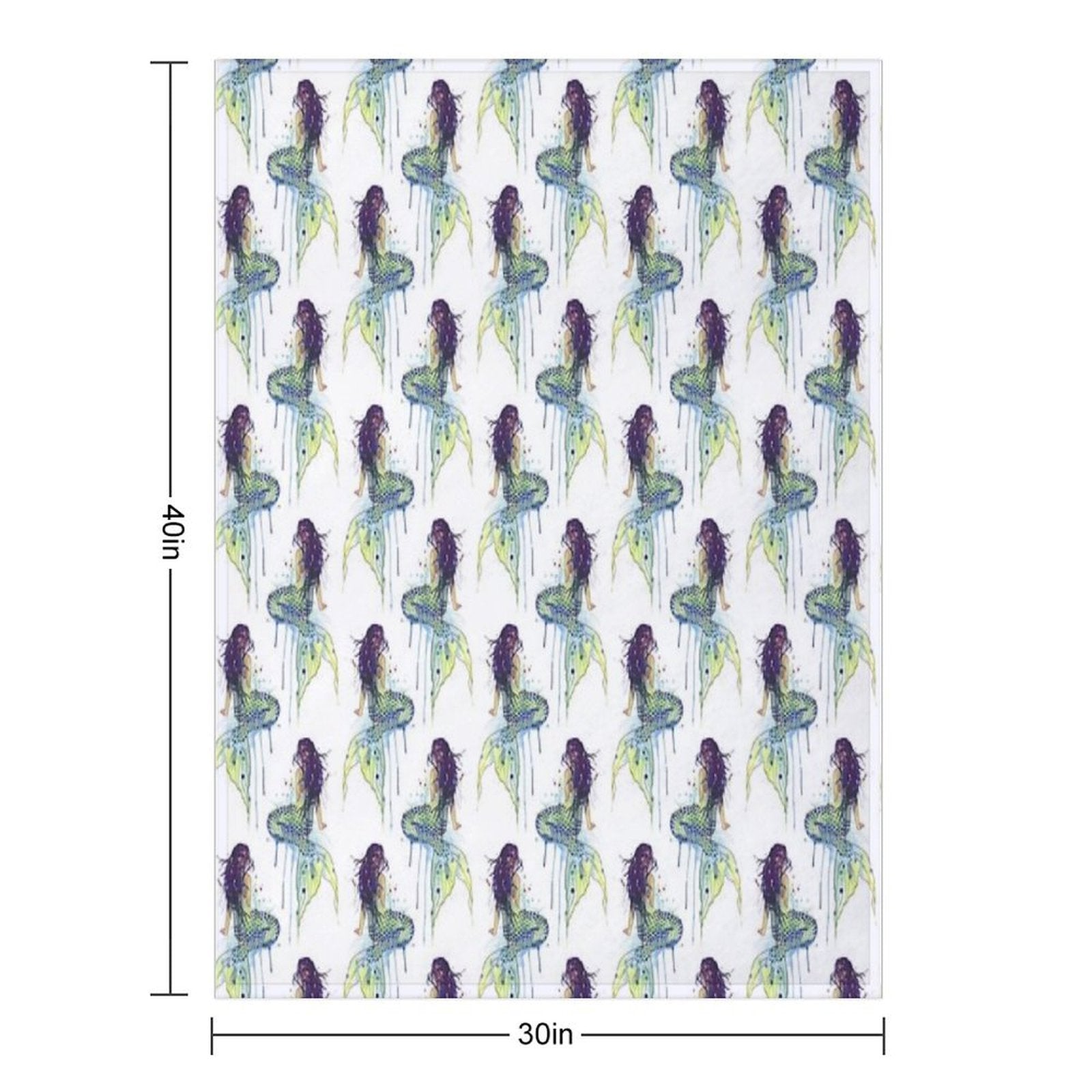 Mermaid Lightweight Throw Blanket