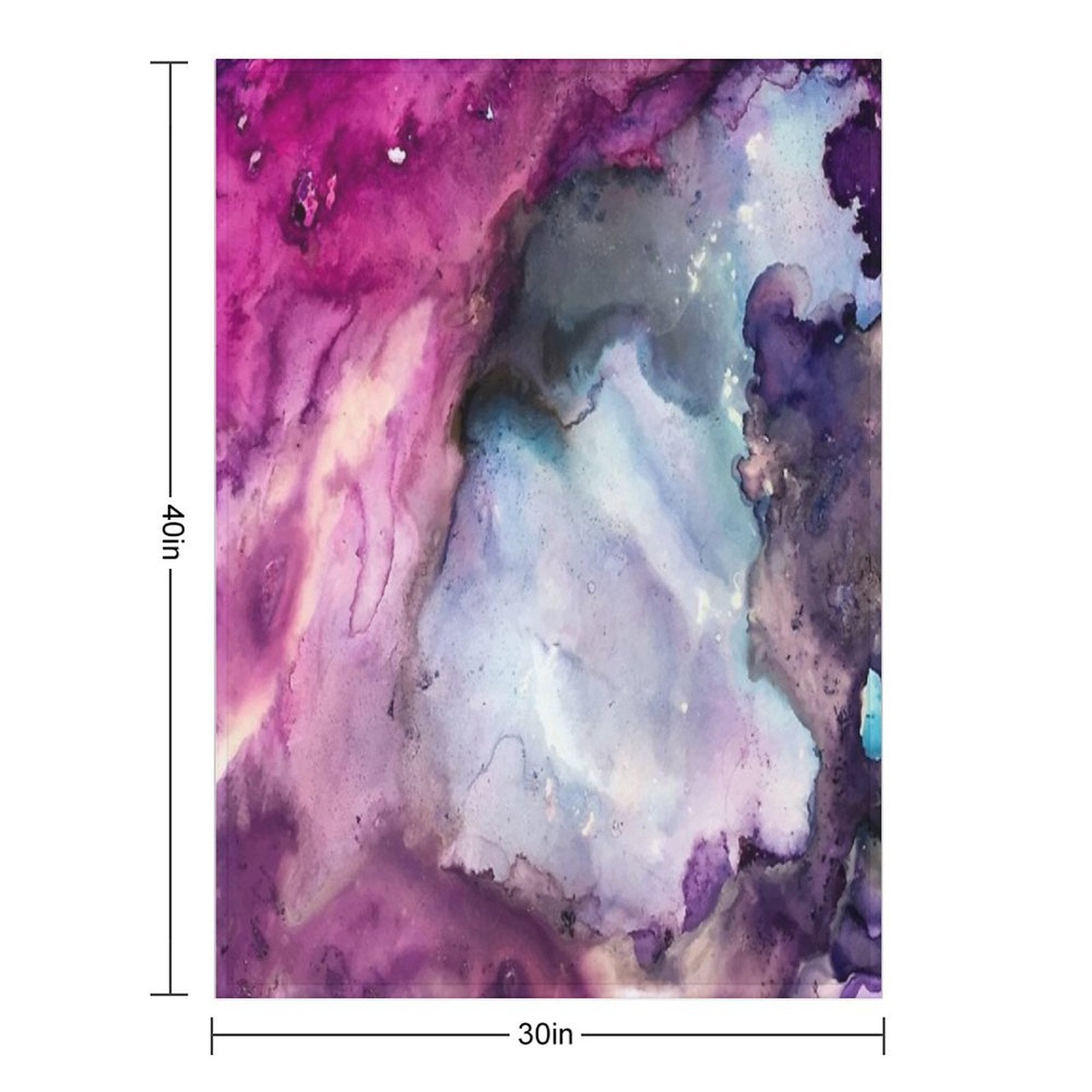 Purple Fusion - Mixed Media Painting Premium Throw Blanket