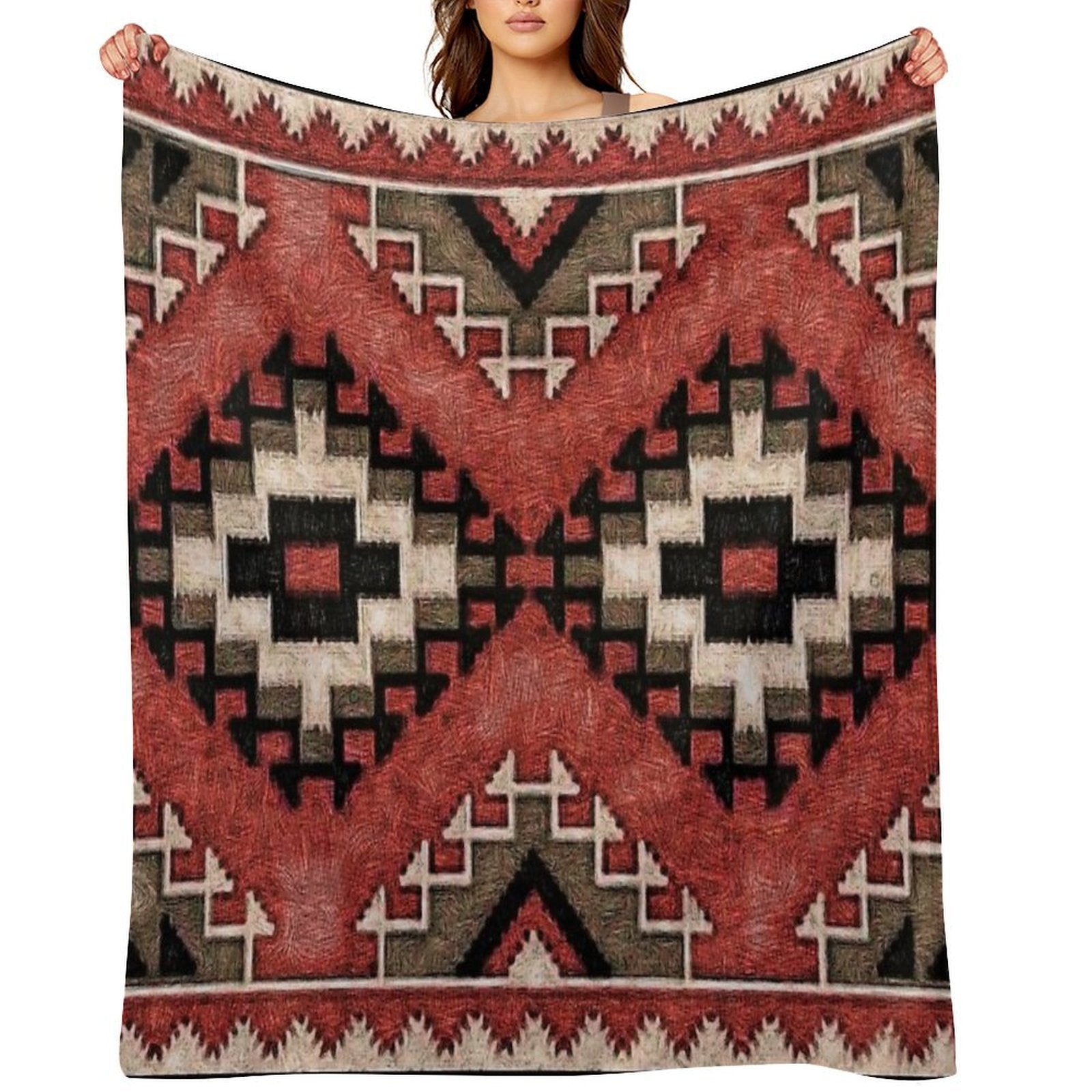 Tribal Pattern 3 Versatility Throw Blanket
