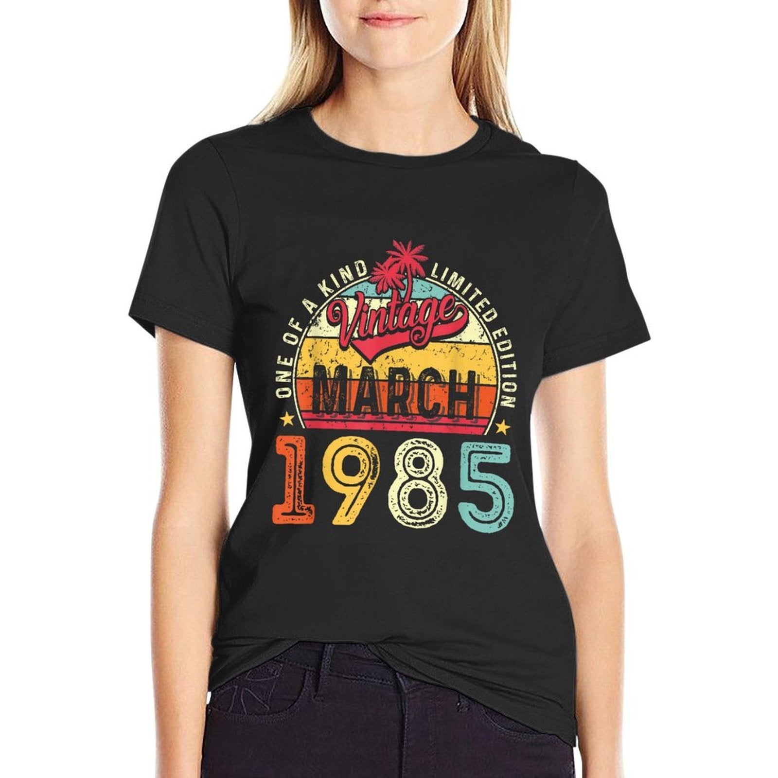 Vintage 40th Birthday Gift Vintage March 1985 Bday Men Women  Affordable Price T-Shirt