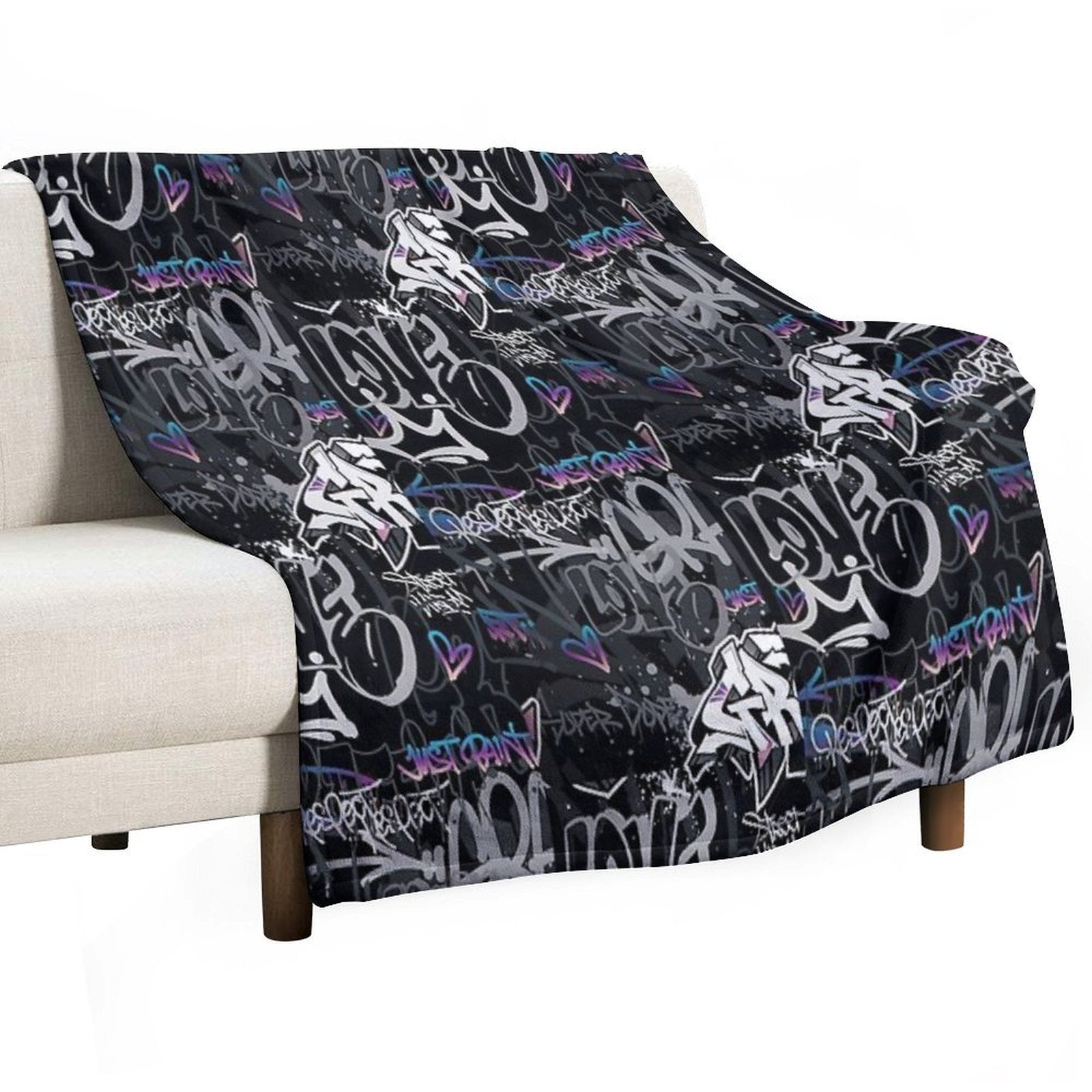 Graffiti Street Art Compact Throw Blanket