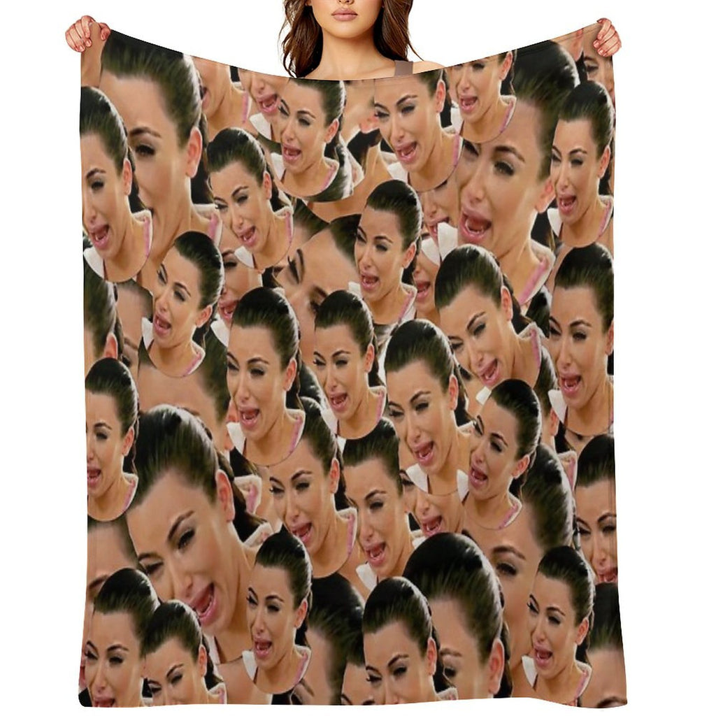 Crying Kim Kardashian Quick-dry Throw Blanket