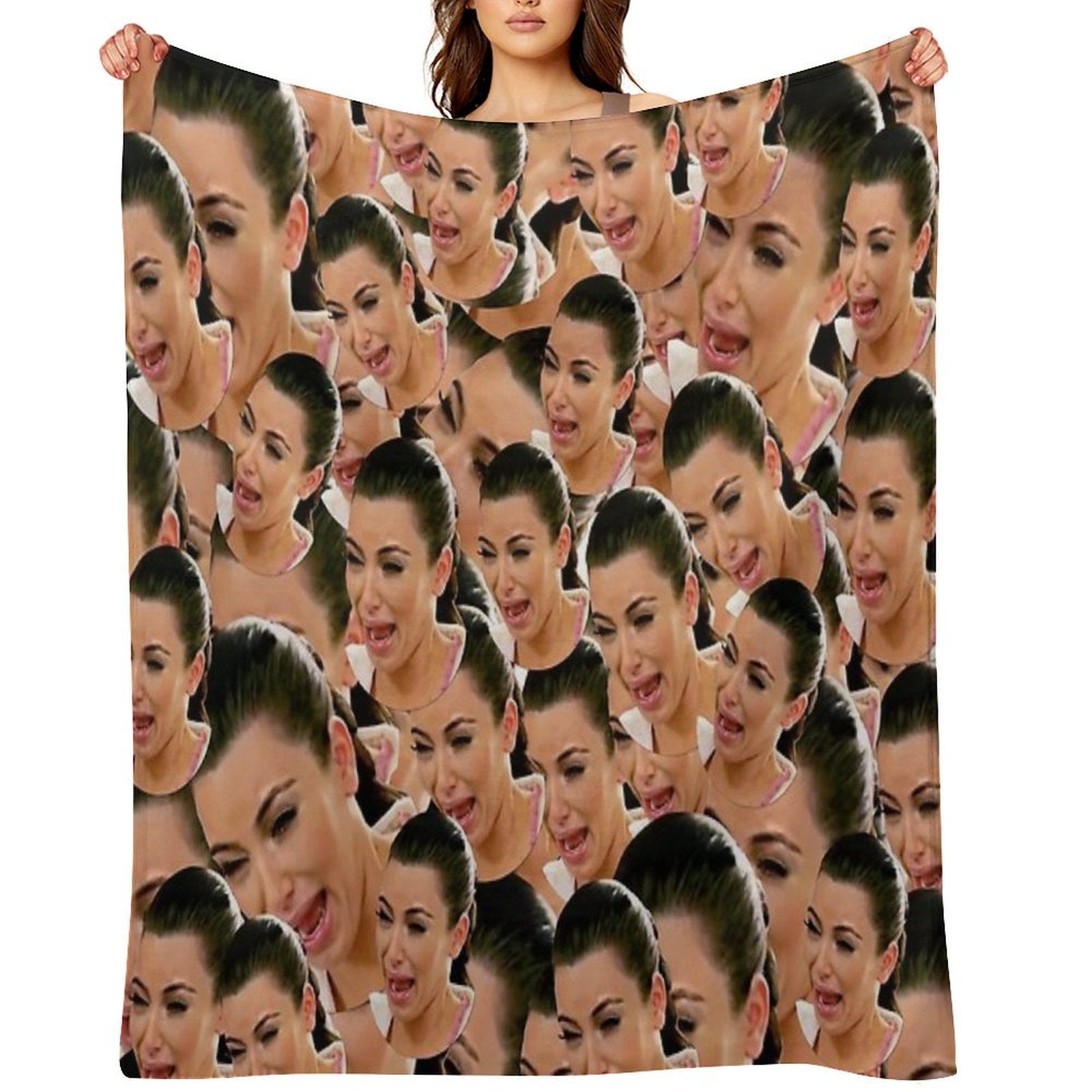 Crying Kim Kardashian Quick-dry Throw Blanket
