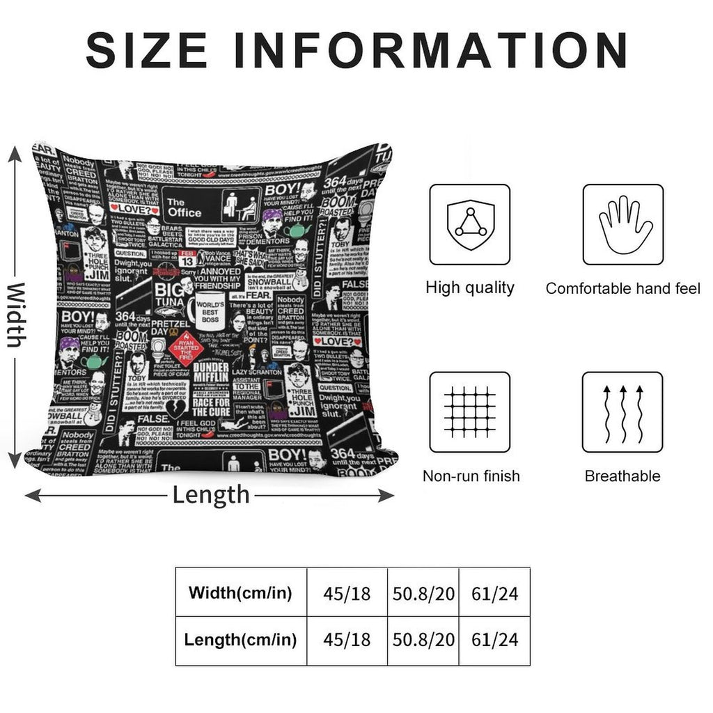Wise Words From The Office - The Office Quotes Soft Bedroom Essential Throw Pillow