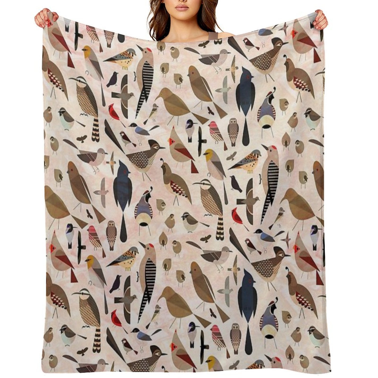 Sonoran Birds Machine-washable Throw Blanket