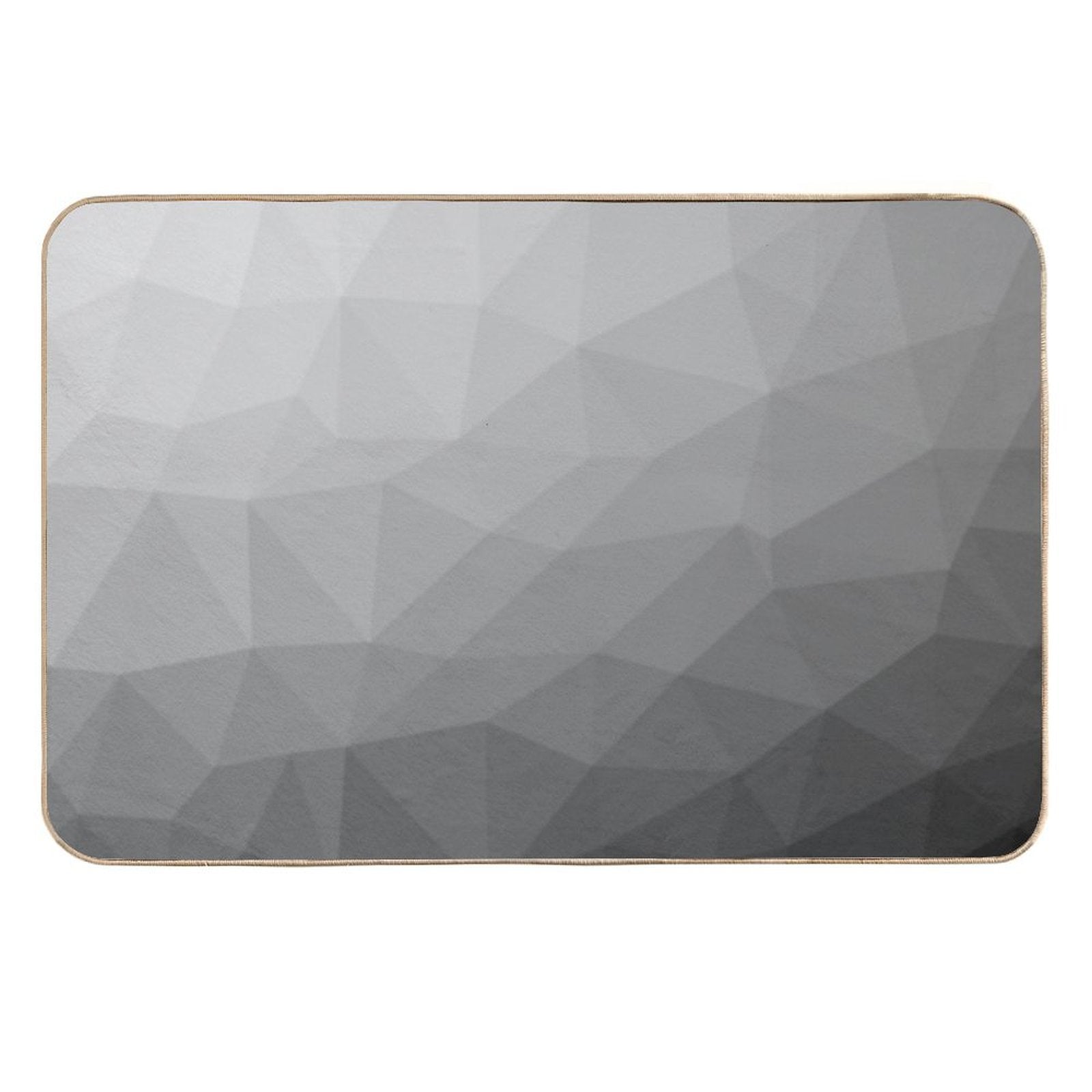 Gray Gradient Geometric Mesh Pattern Grey Elegant Design  Stain-Proof Bath Mat