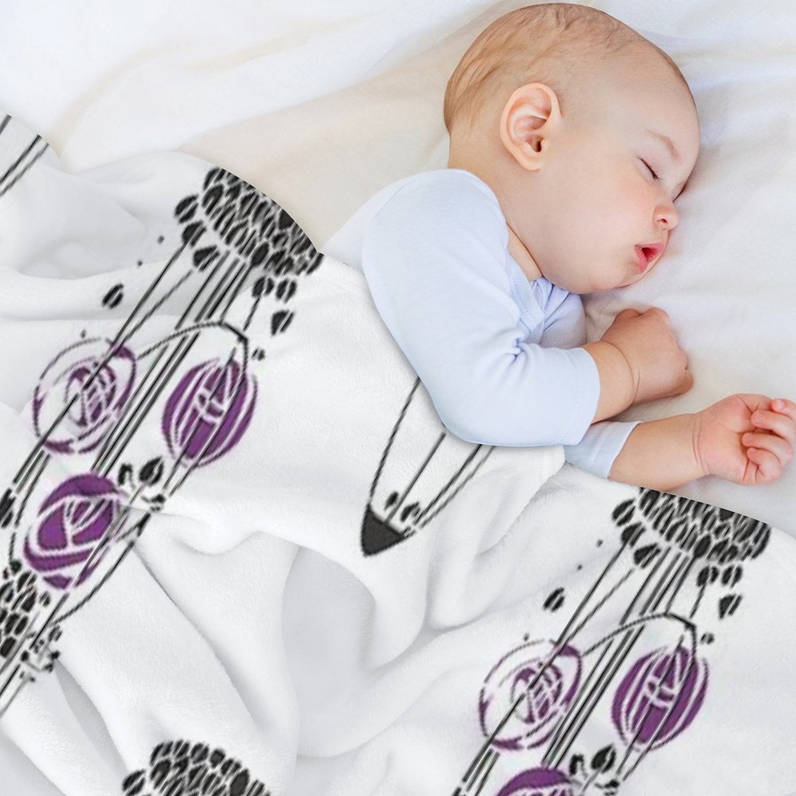 Charles Rennie Mackintosh Roses 4. Gift-ready Throw Blanket