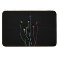 Rainbow Airplanes Flying on Eachother  Easy Maintenance Bath Mat