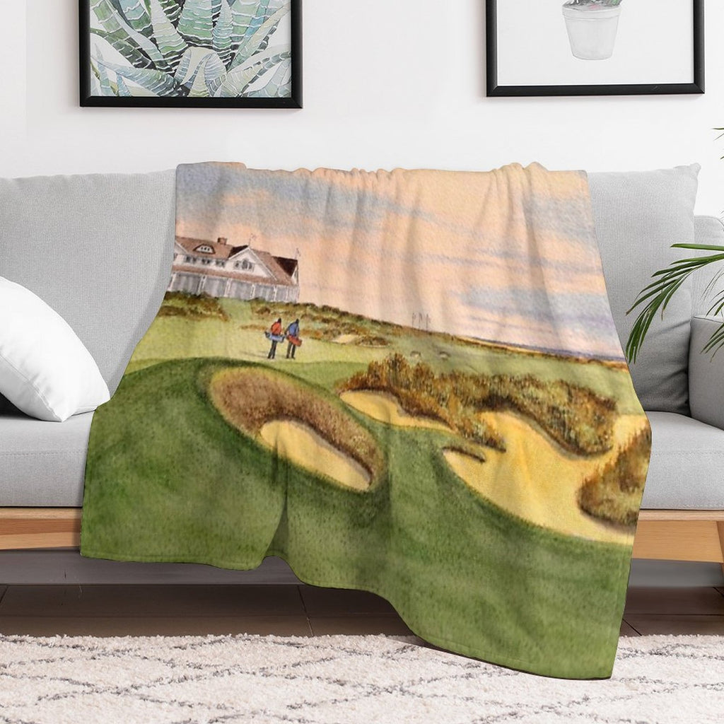 Kiawah Island Ocean Golf Course Shrink-resistant Throw Blanket